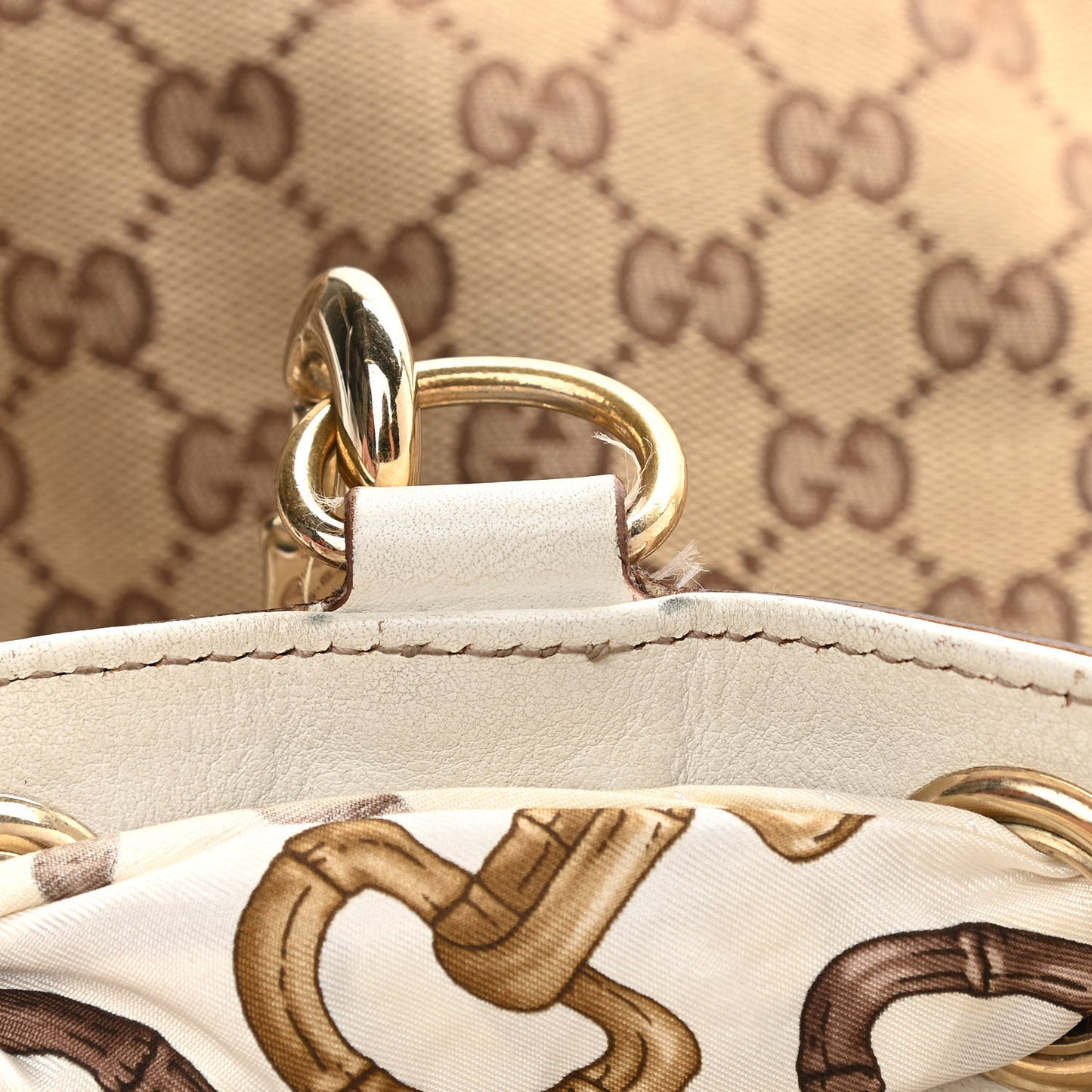 Monogram Large Positano Tote Off White