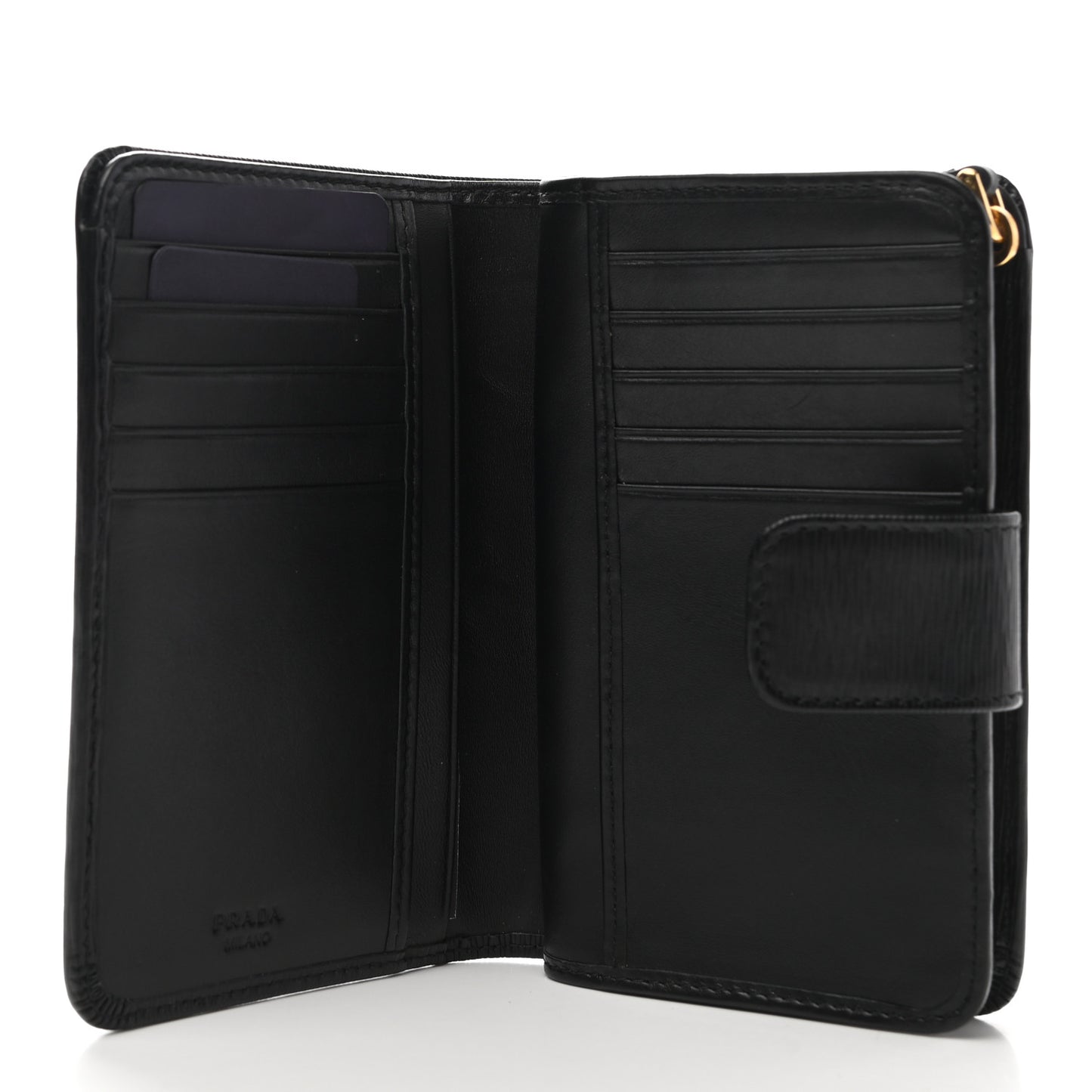 Vitello Move Metal Compact Wallet Black