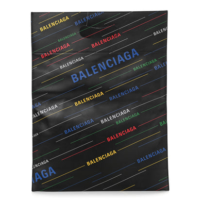 Balenciaga Veau Mousse Multicolor Logo Print Plastic Bag Shopper S Black Multicolor 3 of 13