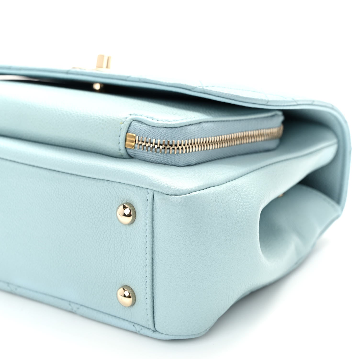 Chanel Caviar Quilted Medium Business Affinity Flap Light Blue 10 of 11