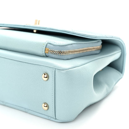 Chanel Caviar Quilted Medium Business Affinity Flap Light Blue 10 of 11