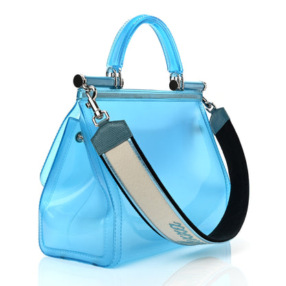 Dolce & Gabbana Rubber Semi Transparent Miss Sicily Satchel Blue 3 of 11