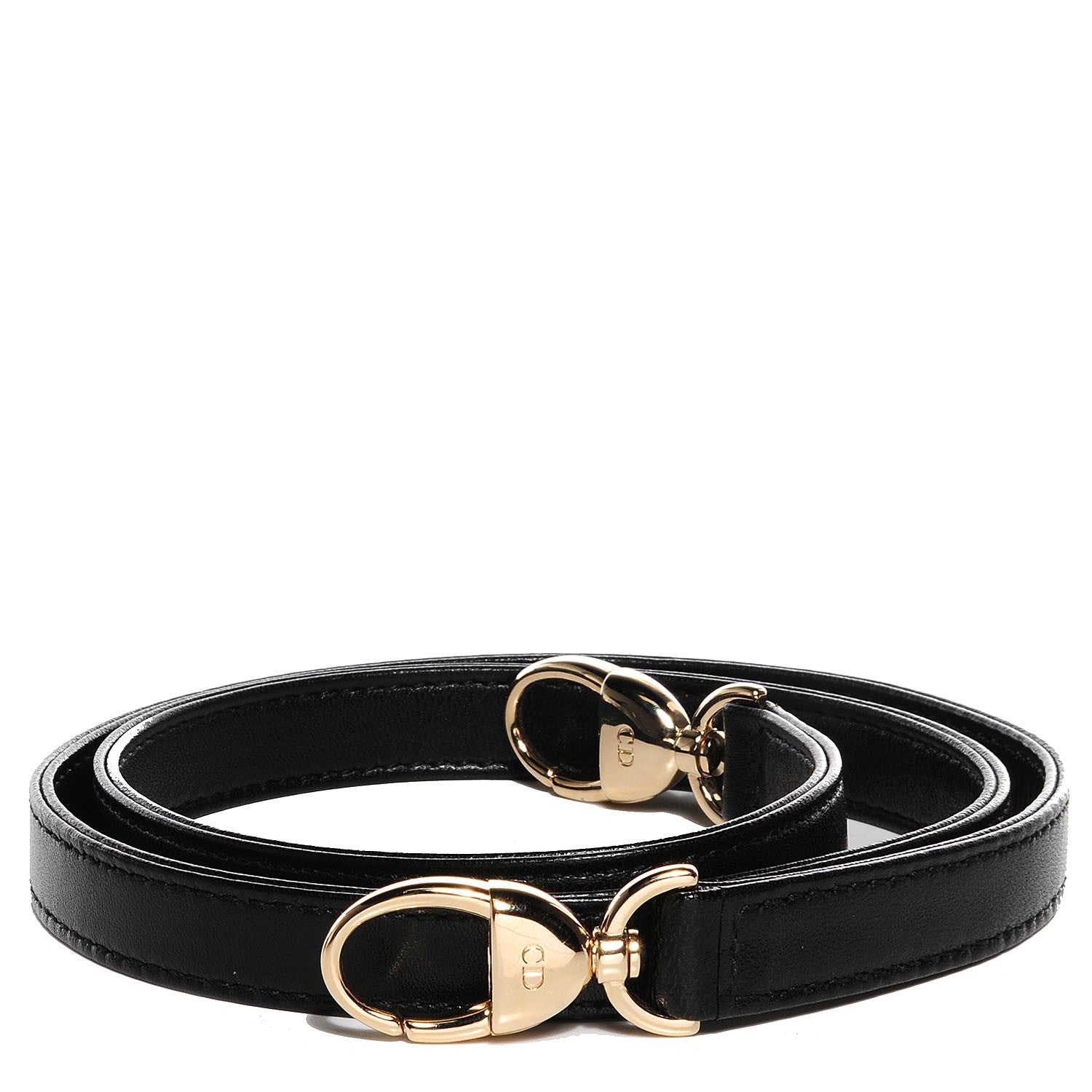 Christian Dior Leather Shoulder Strap Black 1 of 2