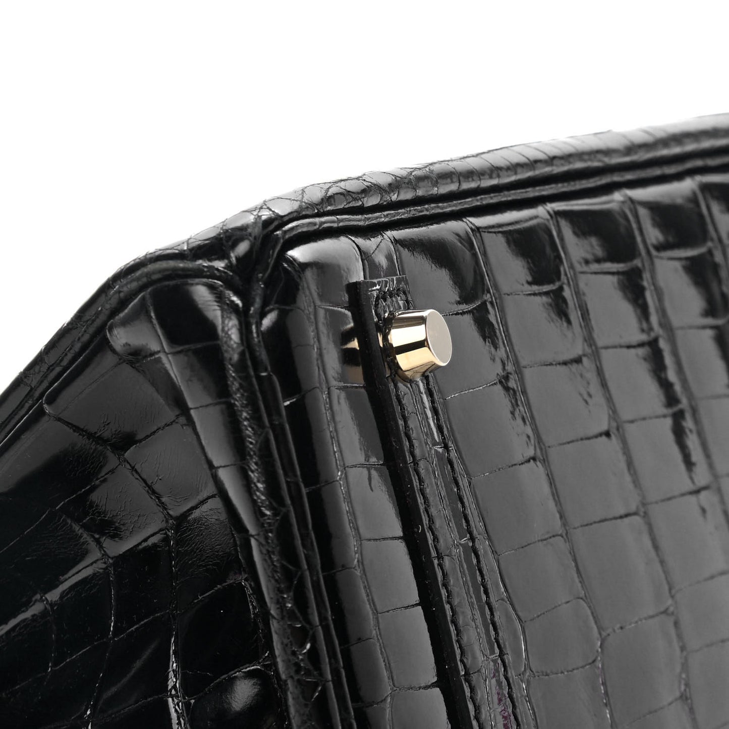 Shiny Niloticus Crocodile Birkin 30 Black