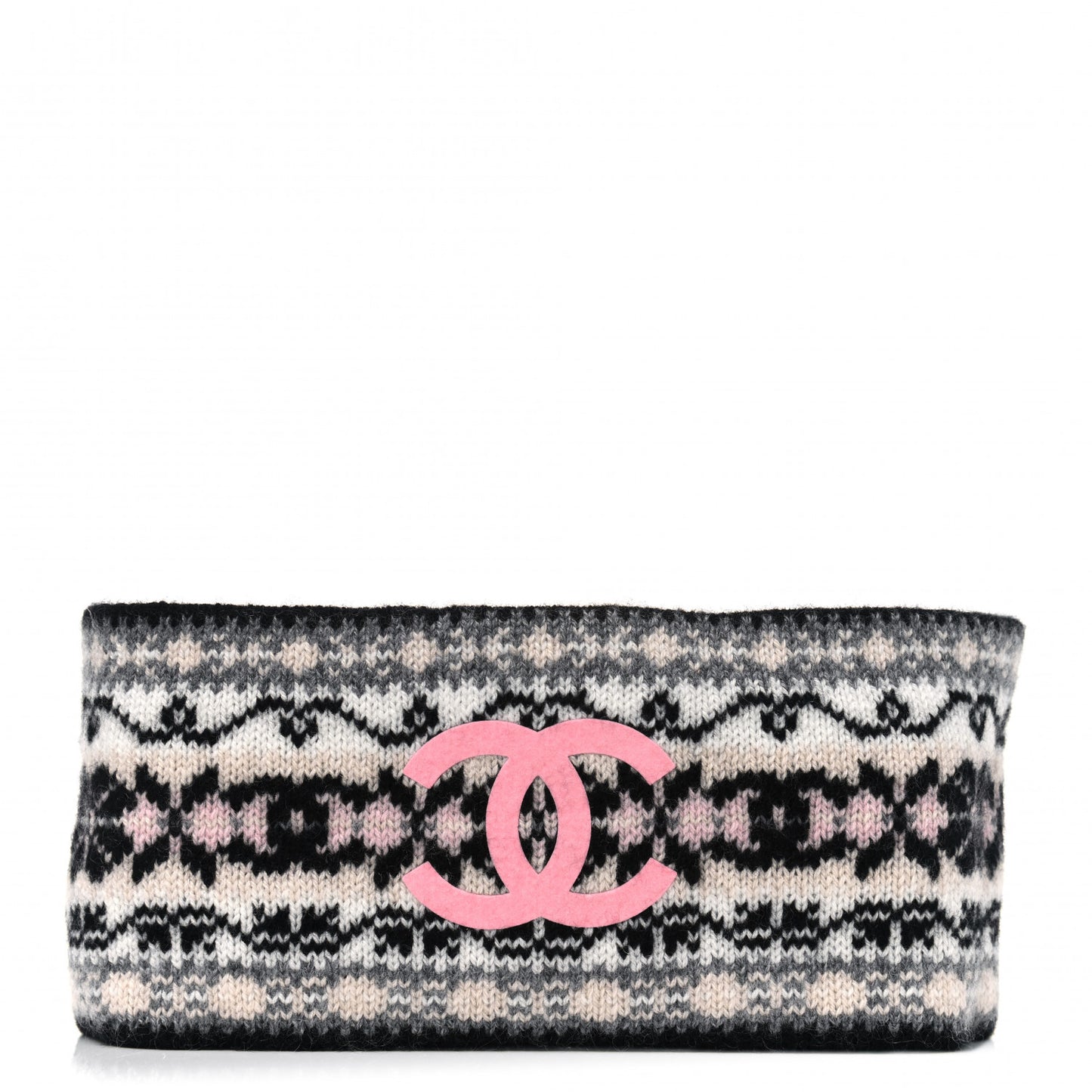 Cashmere CC Headband Black Dark Grey Ecru Pink