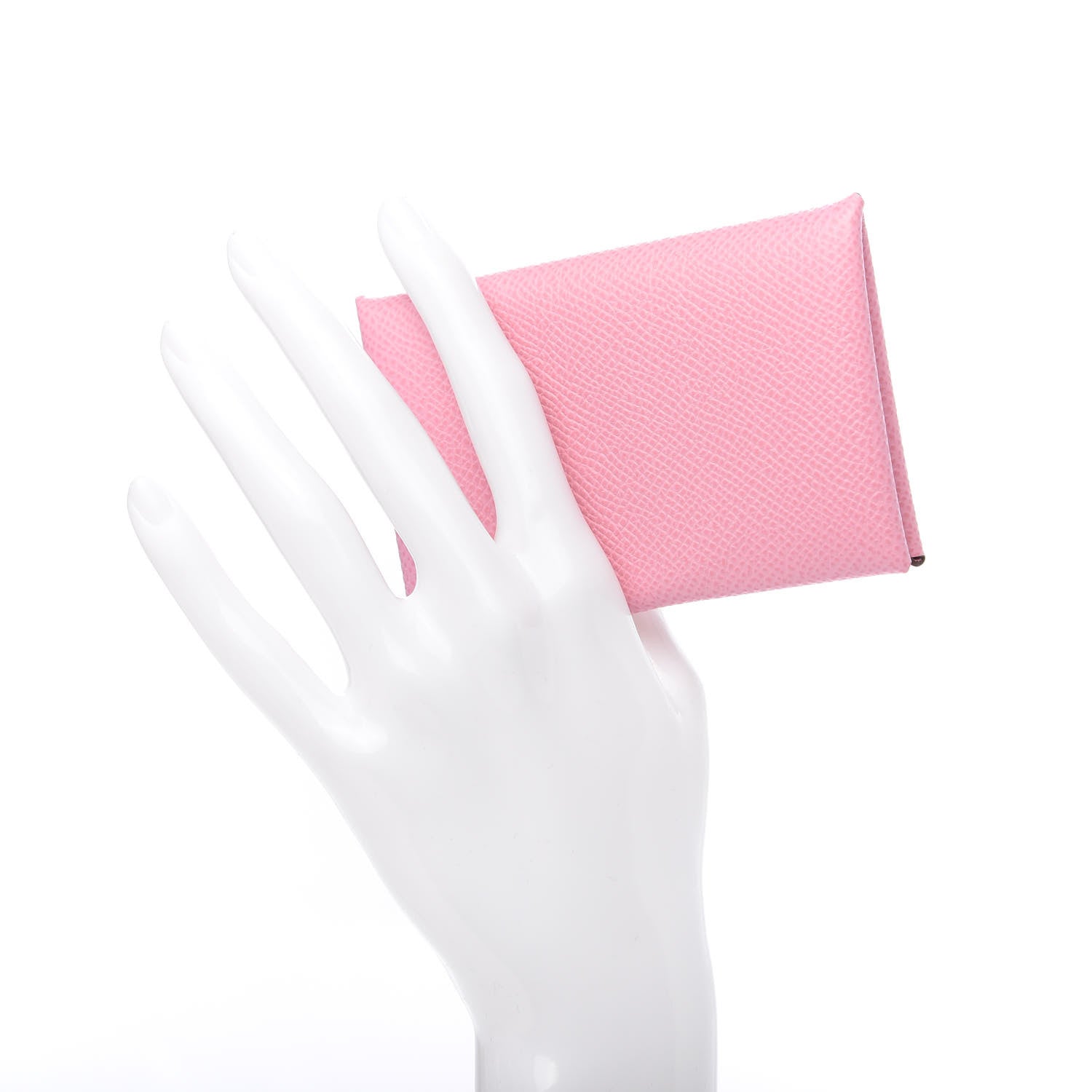 Hermes Epsom Calvi Card Case 5P Pink 2 of 7