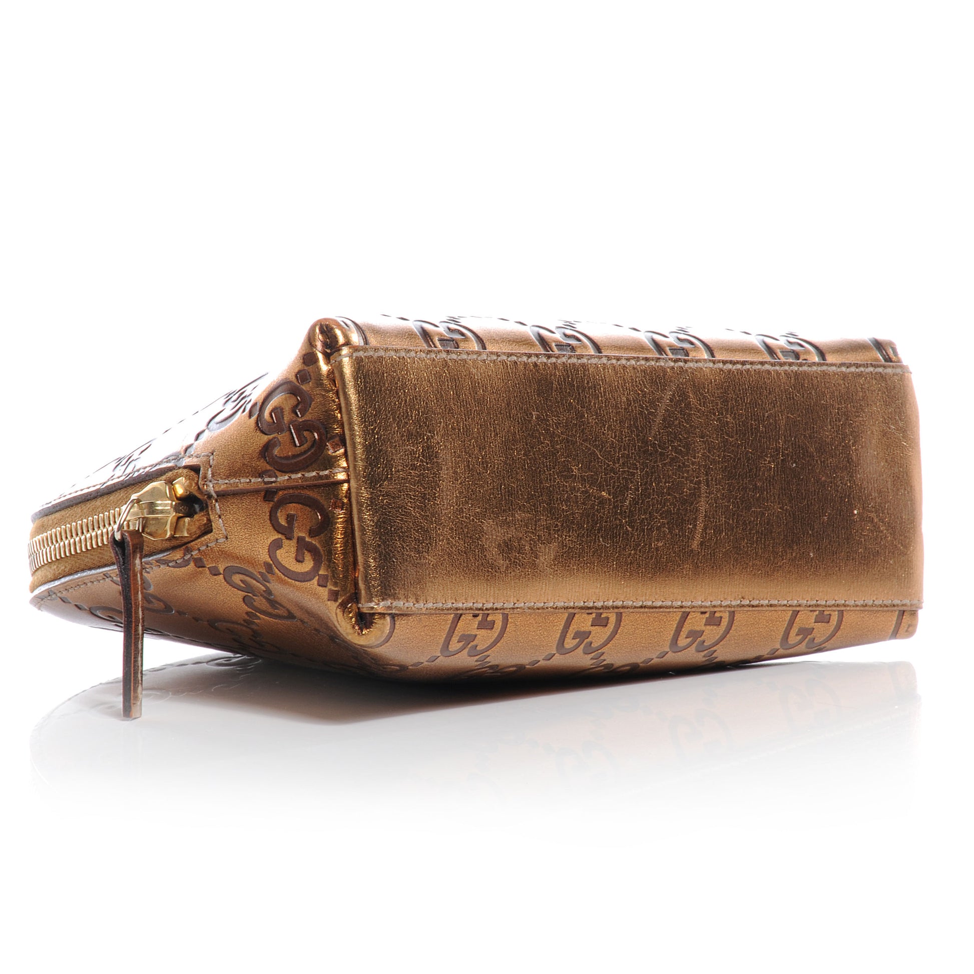 Gucci Guccissima GG Cosmetic Case Metallic Bronze 4 of 9