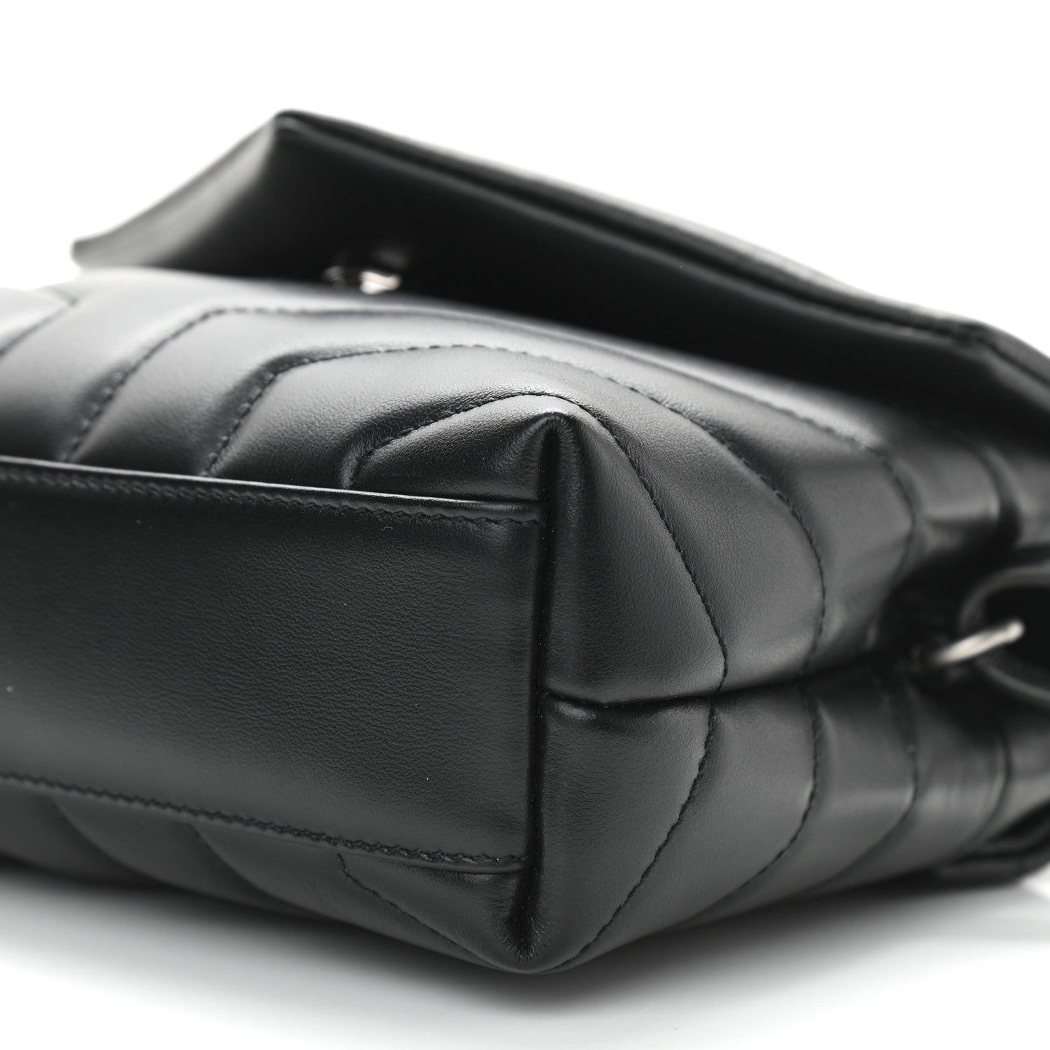 Saint Laurent Calfskin Y Quilted Monogram Toy Loulou Crossbody Bag Black 10 of 11