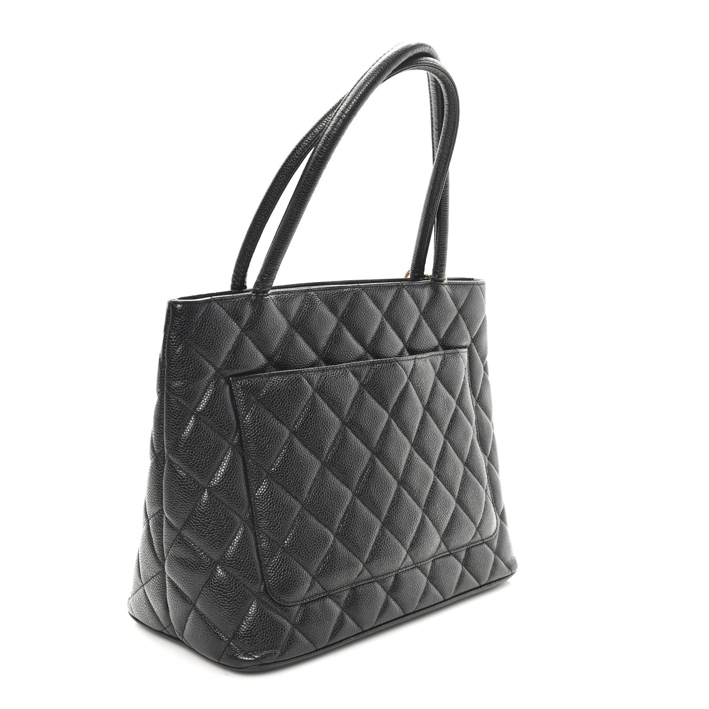 Caviar Quilted Medallion Tote Black