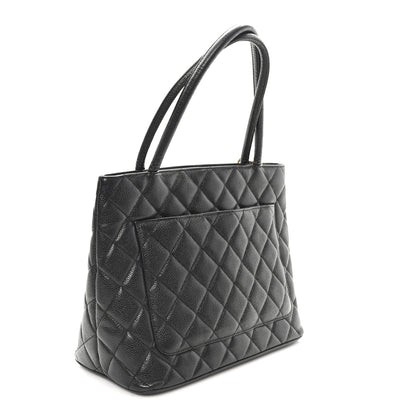 Chanel Caviar Quilted Medallion Tote Black 3 of 10