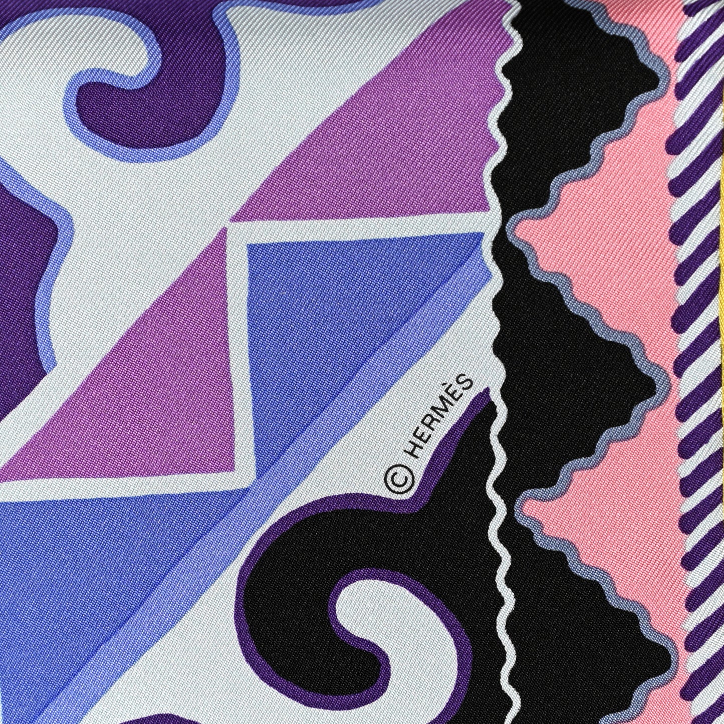 Silk Appaloosa Des Steppes Scarf 90 White Casse Marine Violet
