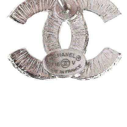Chanel Crystal CC Earrings Silver 4 of 4