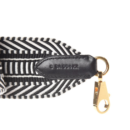 Hermes Toile Swift 50mm Sangle Cavale Shoulder Strap Black Ecru 3 of 4