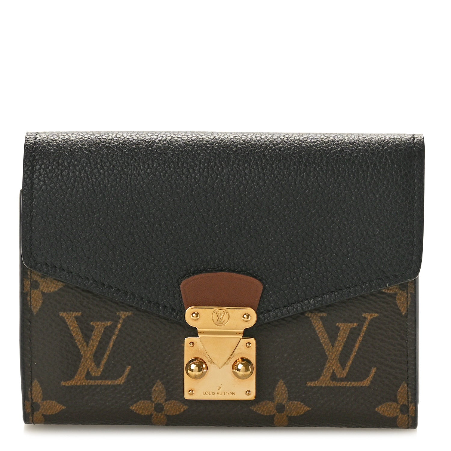Louis Vuitton Monogram Pallas Compact Wallet NM Black 1 of 7