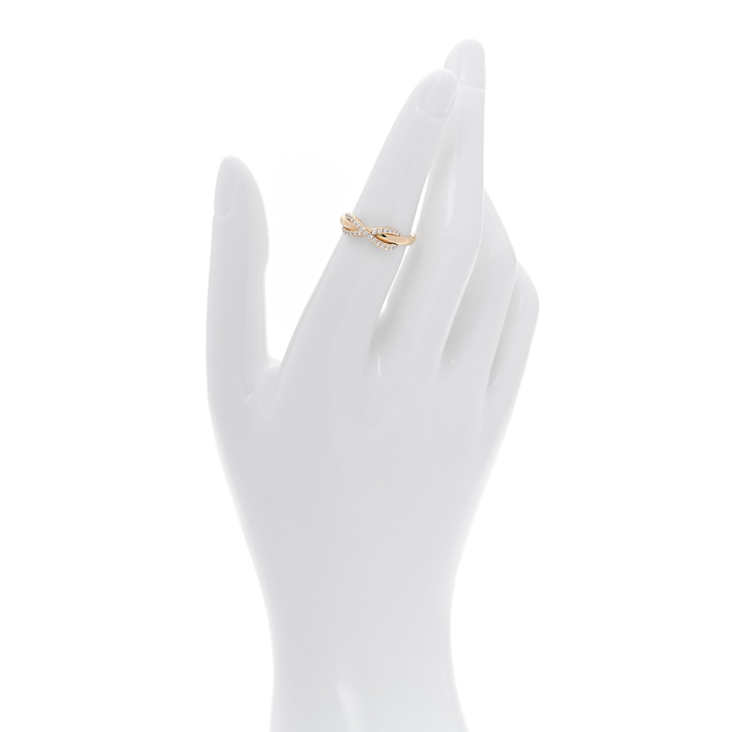 Tiffany 18K Yellow Gold Diamond Infinity Ring 52 6 1862088