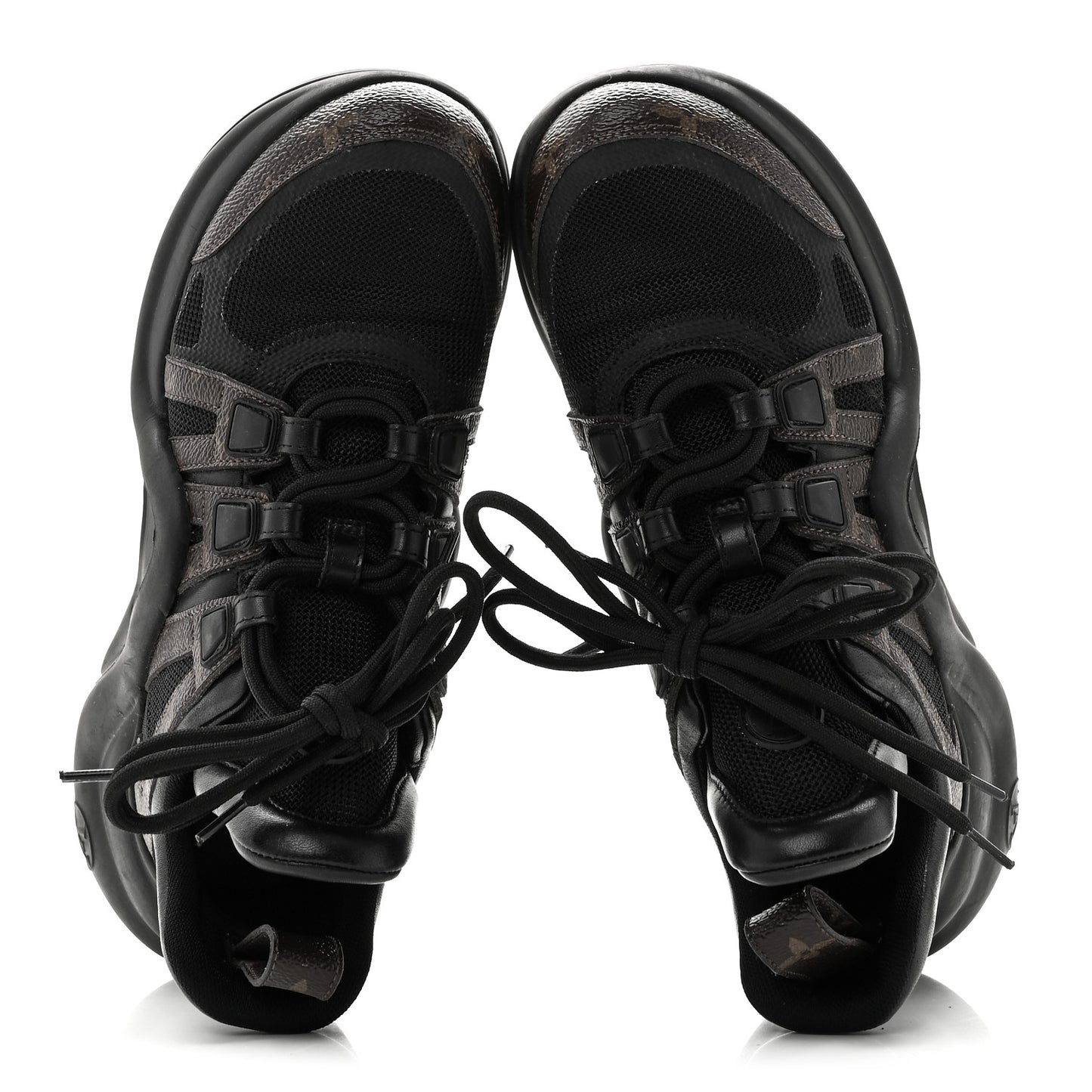 Calfskin Patent Monogram LV Archlight Sneakers 38 Black