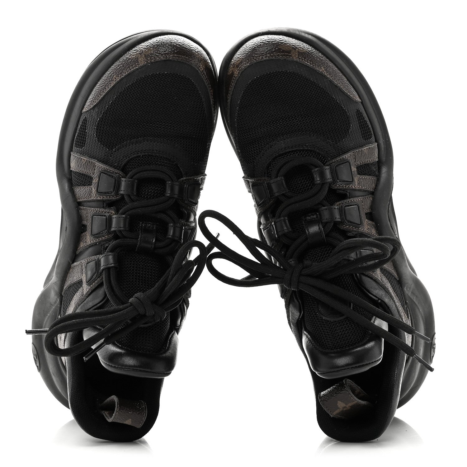 Louis Vuitton Calfskin Patent Monogram LV Archlight Sneakers 38 Black 5 of 8