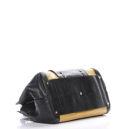 Chloe Python Calfskin Medium Alice Satchel Yellow Black 5 of 8