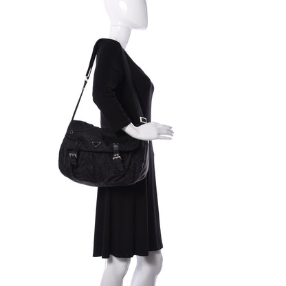 Prada Nylon Vela Messenger Bag Black 2 of 8
