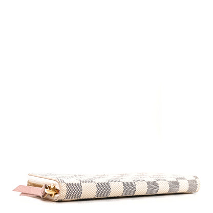 Louis Vuitton Damier Azur Clemence Wallet Rose Ballerine 4 of 7