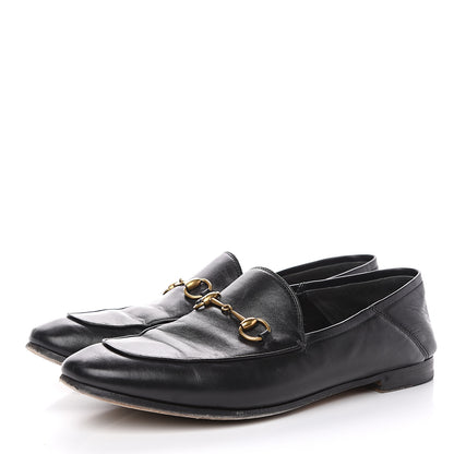 Gucci Lambskin Womens Brixton Horsebit Loafers 40 Black 3 of 13
