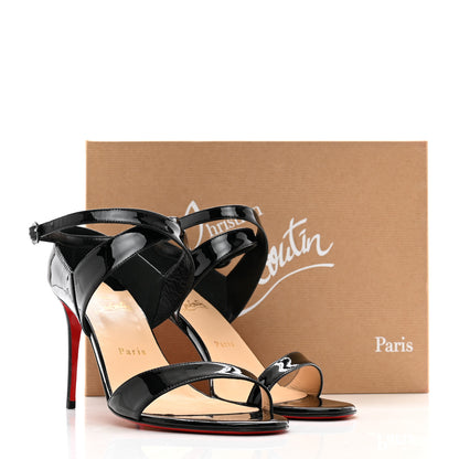 Christian Louboutin Patent Open Liloo 85 Sandals 41 Black 8 of 8