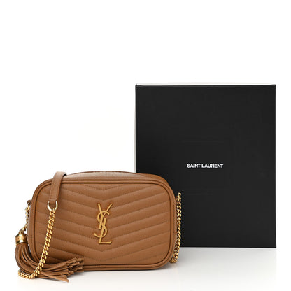 Saint Laurent Grain De Poudre Matelasse Monogram Mini Lou Camera Bag Dark Natural 11 of 11