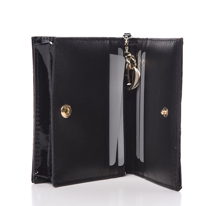 Christian Dior Patent Cannage Lady Dior Mini Wallet Black 7 of 11