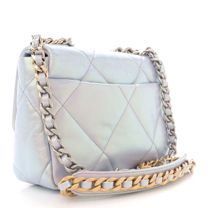 Chanel Iridescent Calfskin Quilted Medium Chanel 19 Flap Light Purple 2 of 12