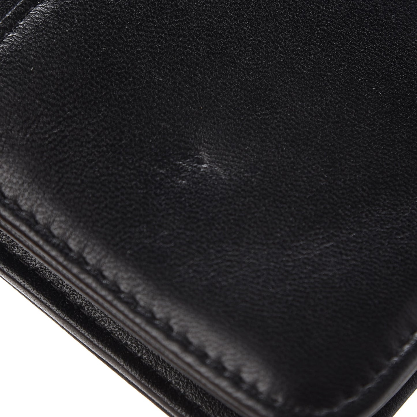 Calfskin Quilted Boy Wallet On Chain WOC Black