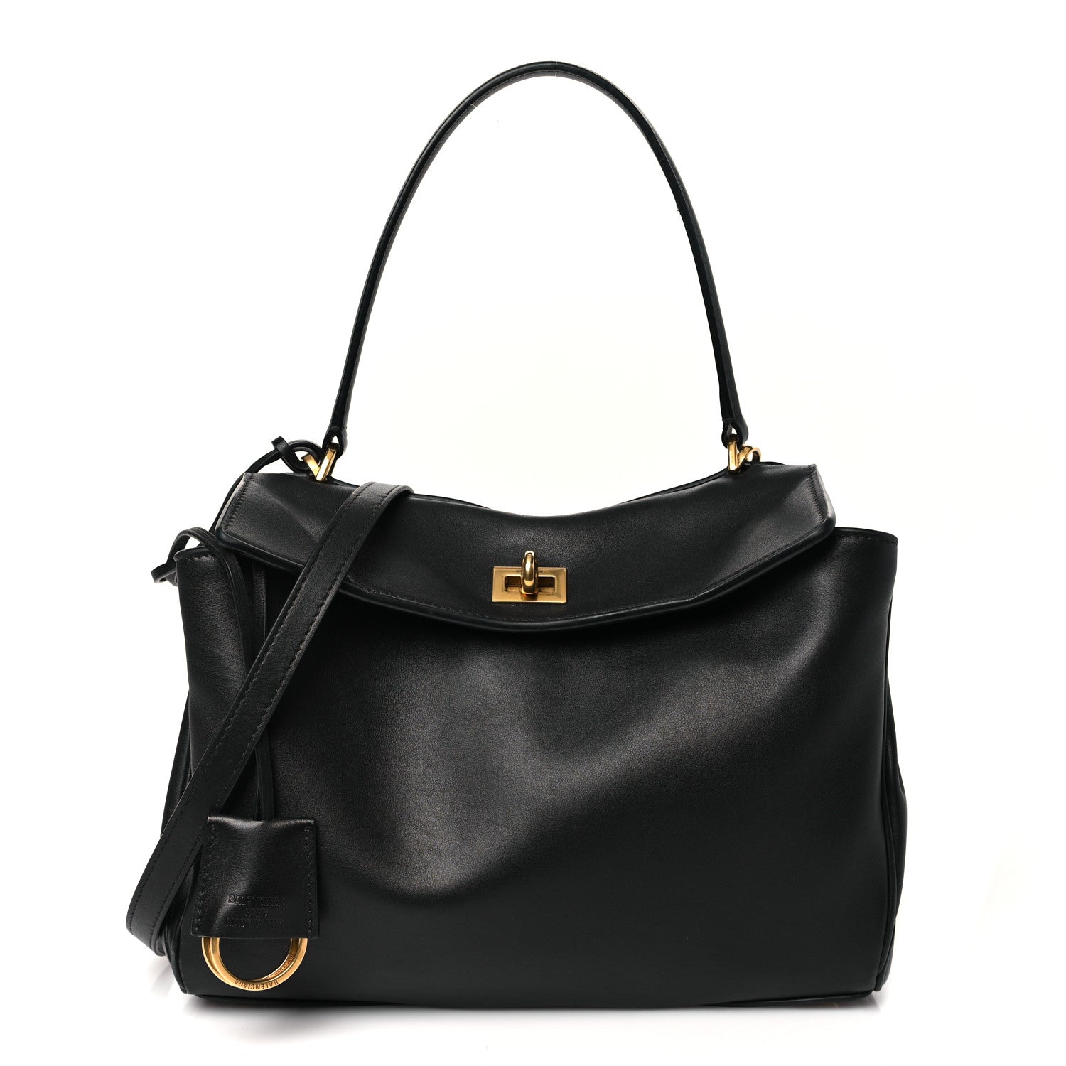 Balenciaga Natural Smooth Calfskin Small Rodeo Top Handle Handbag Black 1 of 10