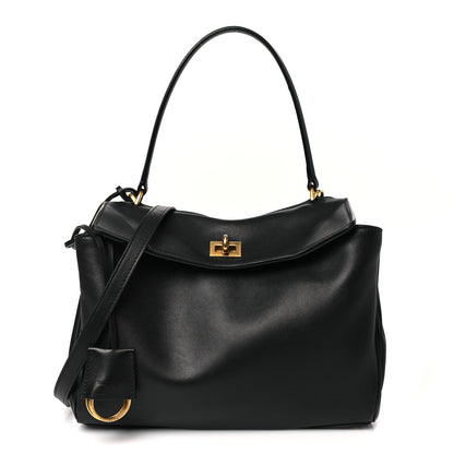 Balenciaga Natural Smooth Calfskin Small Rodeo Top Handle Handbag Black 1 of 10