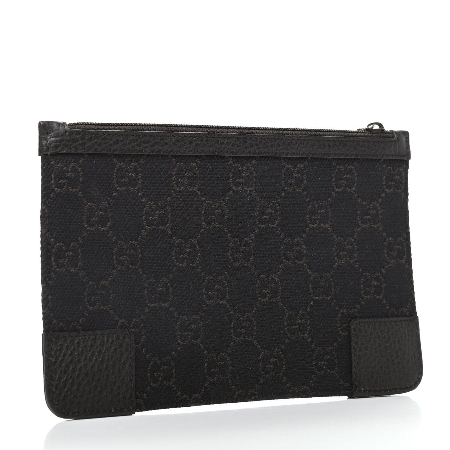 Monogram Zip Pouch Dark Brown