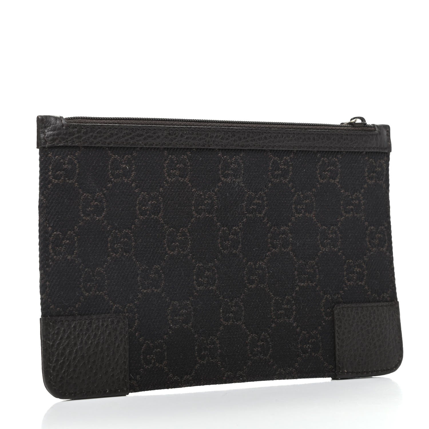Gucci Monogram Zip Pouch Dark Brown 3 of 7