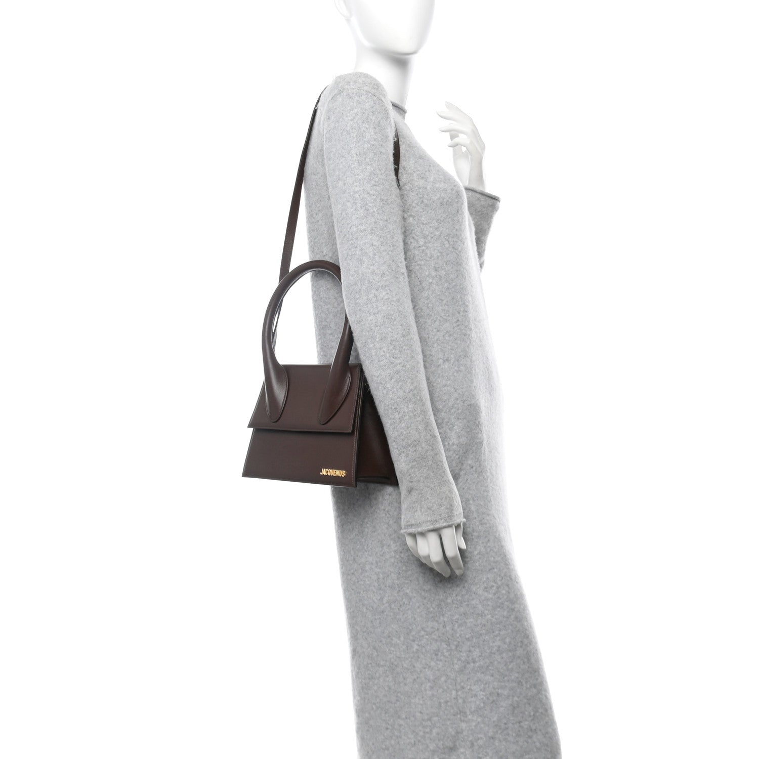 Jacquemus Smooth Calfskin Le Grand Chiquito Dark Brown 2 of 12