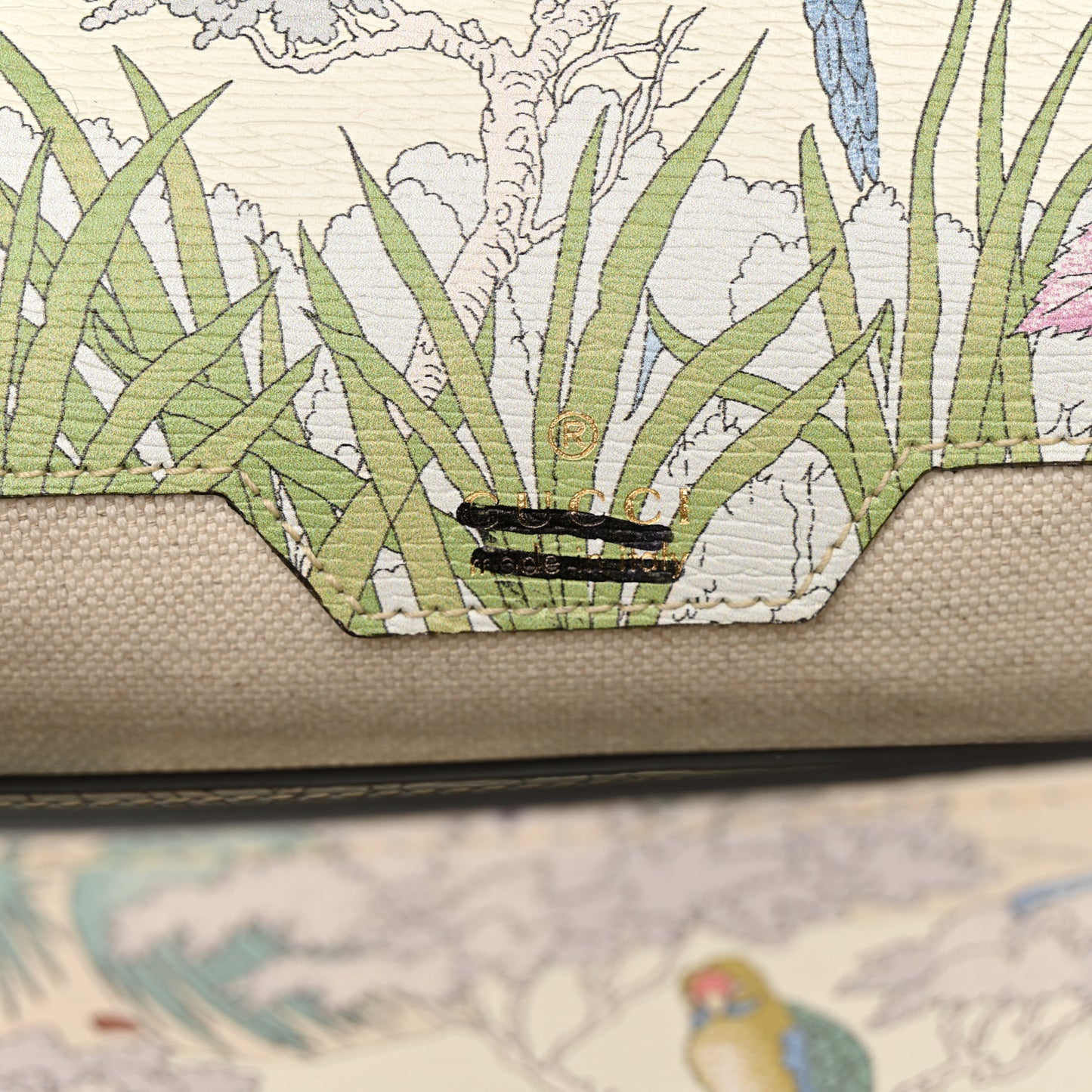 New Shangai Calfskin Tiger Savanah Web Mini Horsebit 1955 Shoulder Bag Chalky White Multicolor