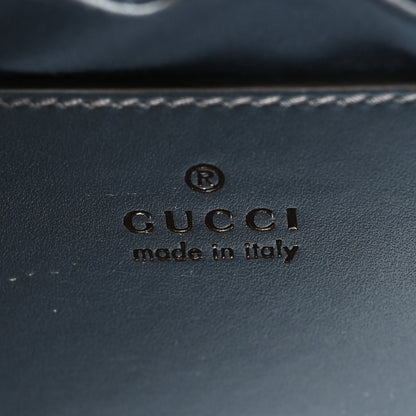 Gucci Iridescent Nappa Chevron Matelasse Small GG Marmont Chain Shoulder Bag Iridescent Snow Light Blue 6 of 11
