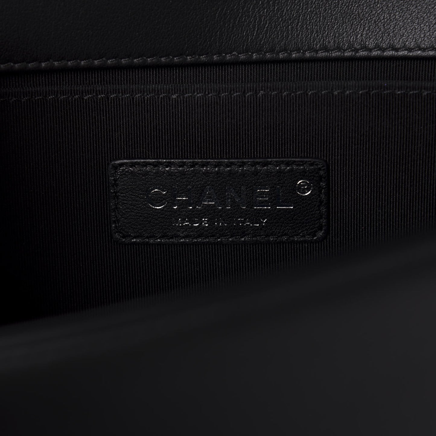 Calfskin Quilted Medium Boy Flap Black