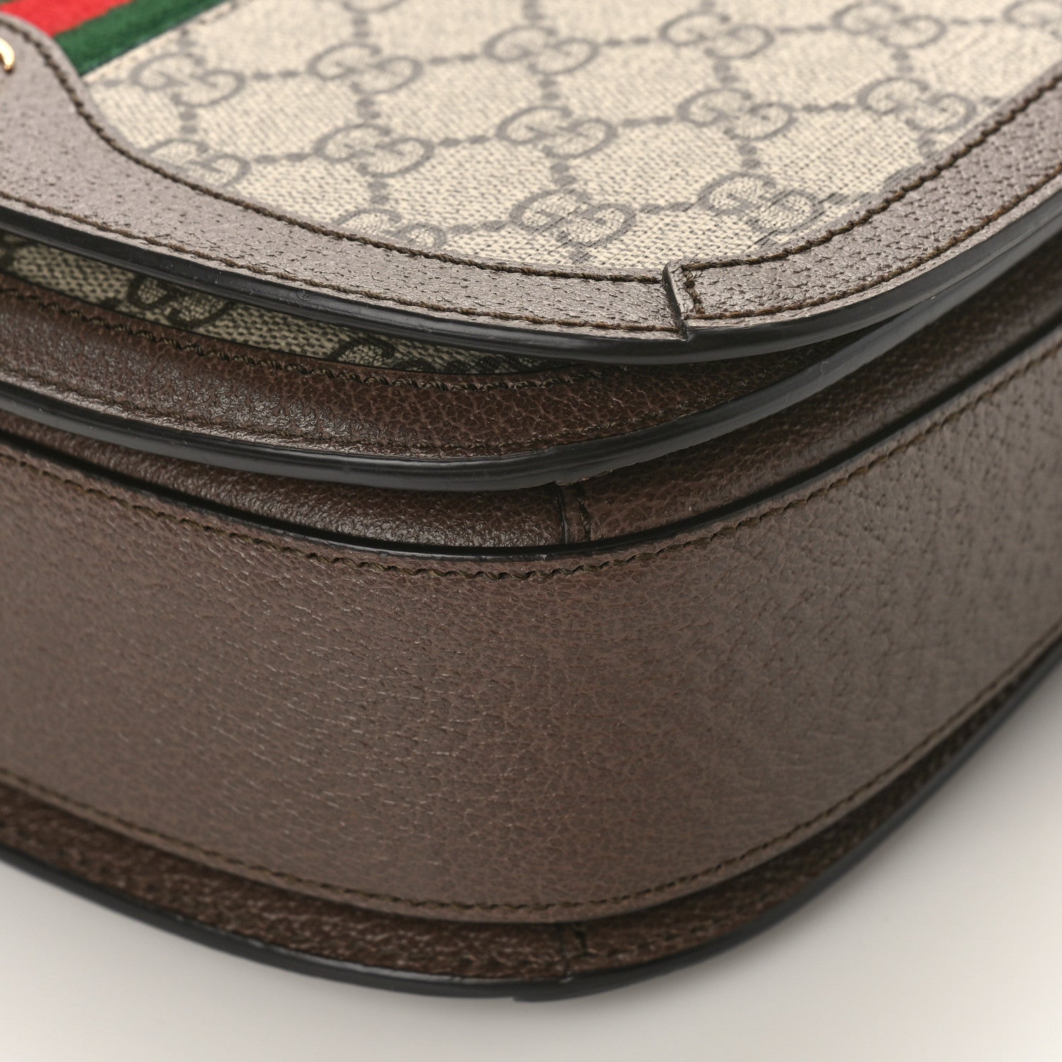 Gucci GG Supreme Monogram Web Small Ophidia Flap Messenger Bag Brown 9 of 9