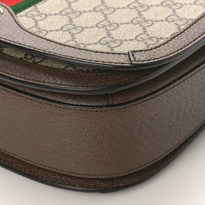 Gucci GG Supreme Monogram Web Small Ophidia Flap Messenger Bag Brown 9 of 9