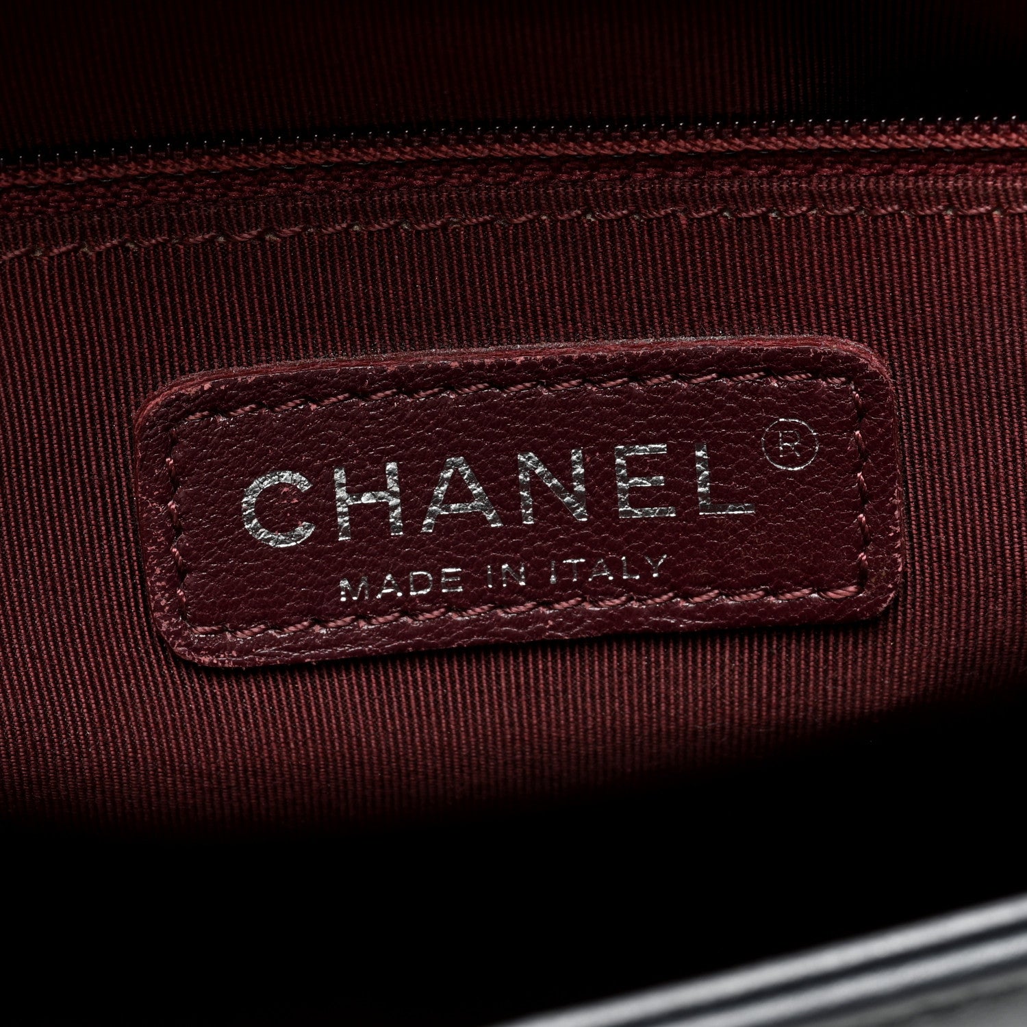 Chanel Wrinkled Lambskin Chevron Quilted Medium Boy Flap Black 6 of 10