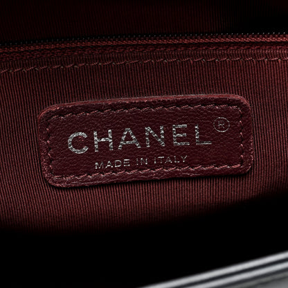 Chanel Wrinkled Lambskin Chevron Quilted Medium Boy Flap Black 6 of 10