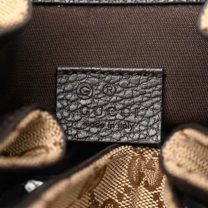 Gucci Monogram Dollar Calfskin O Drawstring Backpack Beige Ebony Testa di Moro Dark Chocolate 6 of 10