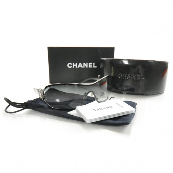 Chanel Camellia CC Sunglasses 4164-B Black 4 of 8