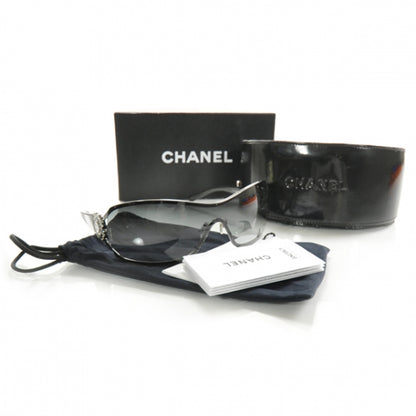 Chanel Camellia CC Sunglasses 4164-B Black 4 of 8