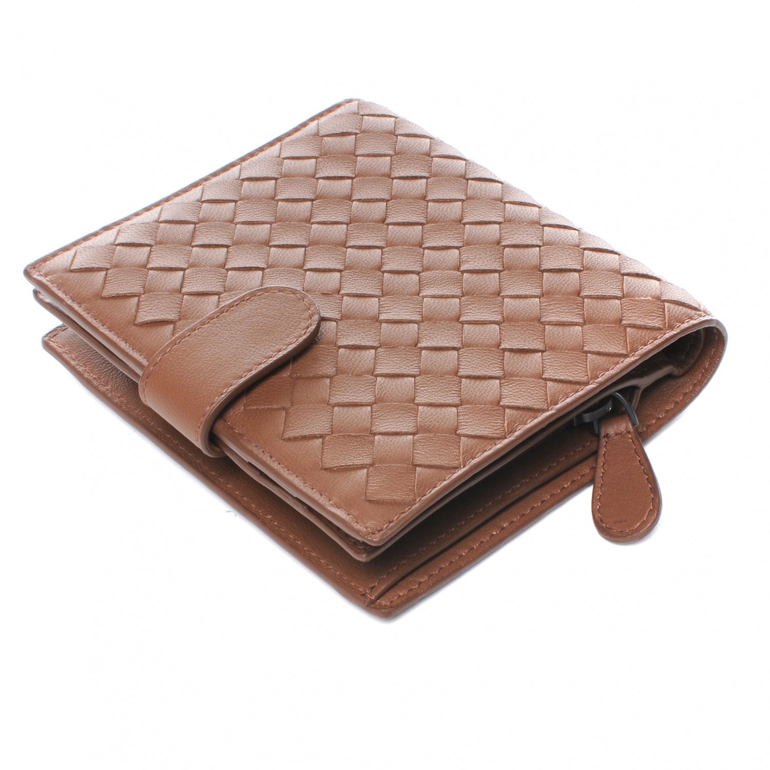 Bottega Veneta Nappa Intrecciato French Compact Wallet Noce 4 of 10