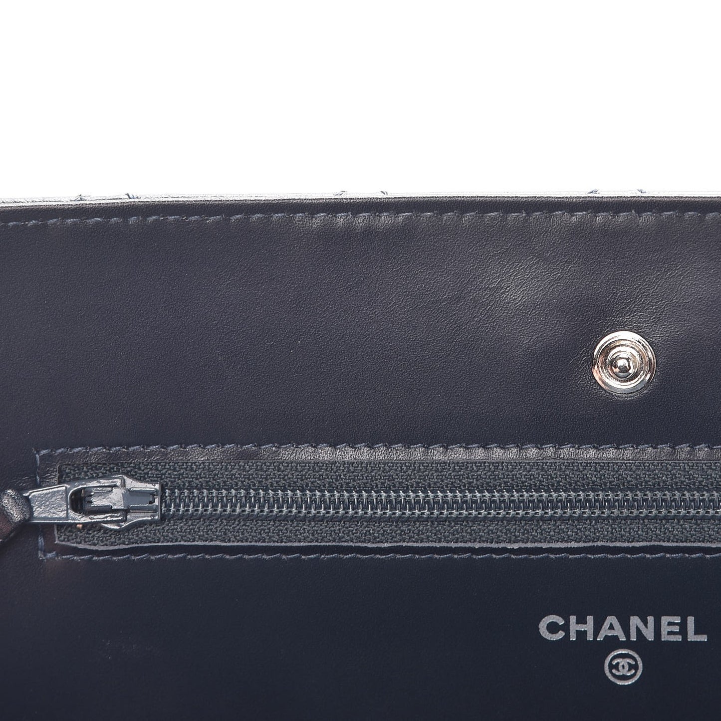 Aged Lambskin Quilted Reissue Wallet On Chain WOC Dark Blue