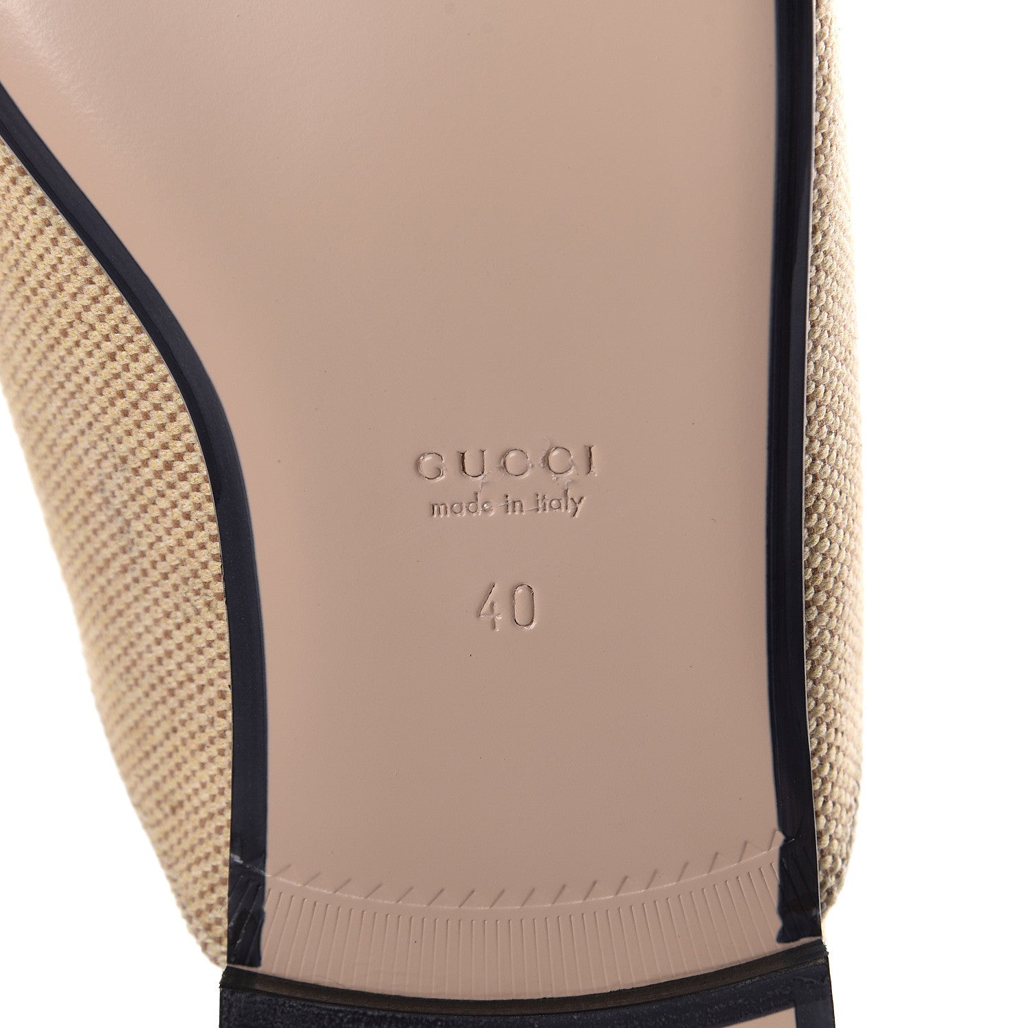 Gucci Canvas Vintage Charlotte Web Princetown Slippers 40 Sand Cuir 6 of 7