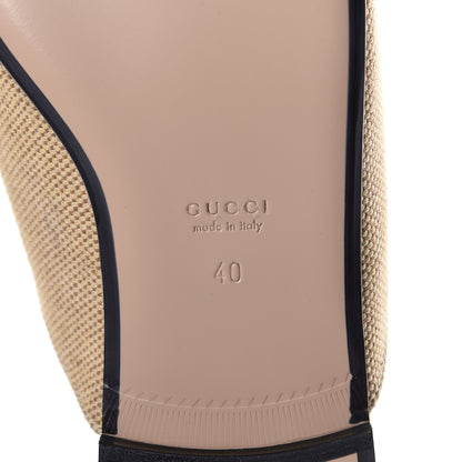 Gucci Canvas Vintage Charlotte Web Princetown Slippers 40 Sand Cuir 6 of 7