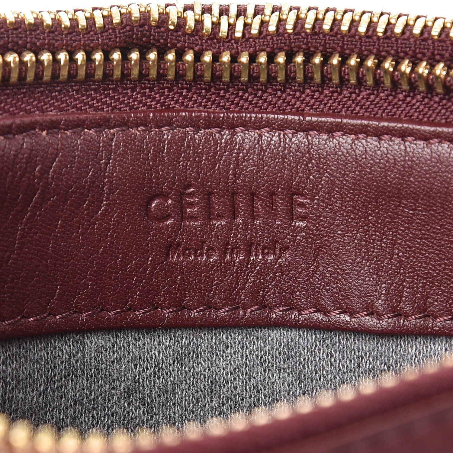 Celine Smooth Lambskin Small Trio Crossbody Bag Burgundy 6 of 11
